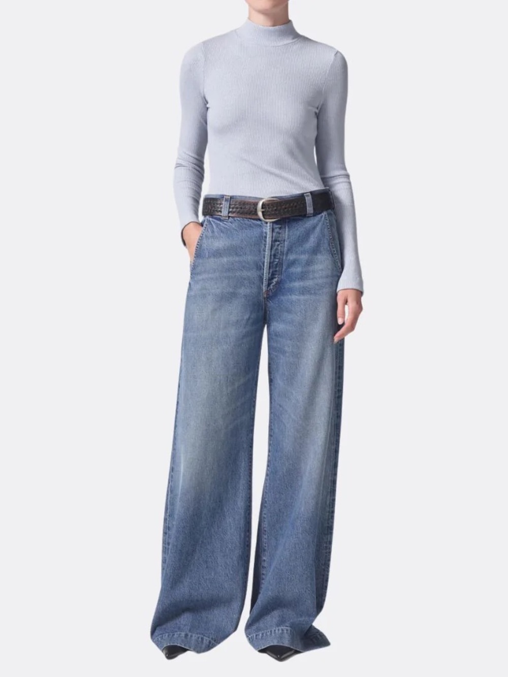 Citizens of Humanity Beverly Trouser Jeans Size 32 High Rise Wide Leg